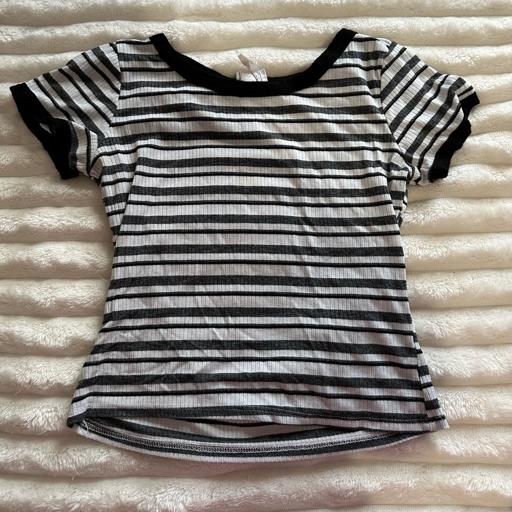 Black and white striped shirt